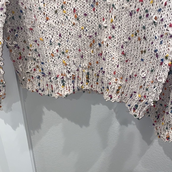 EUC Dee Elly Colorful Boutique Rainbow “Pulled” Knit Sweater Size M Medium - Picture 7 of 10